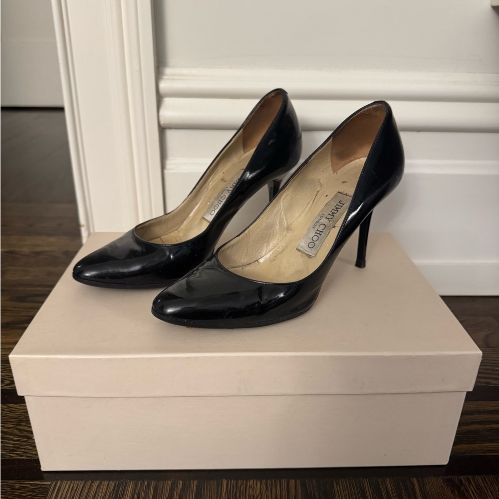 Jimmy Choo Glossy Black Heels